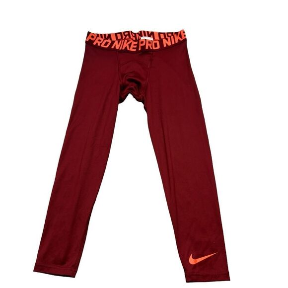Boys‎ Nike Pro Coloburst Training Tights Orange Youth Size Medium - Picture 4 of 10